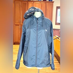 The North Face Slate Blue Packable Hooded Windbreaker SIZE LARGE WOMENS